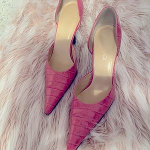 Aldo Snake Print Pointy Heel - Women | Color: Pink| Size: 36, Vintage.